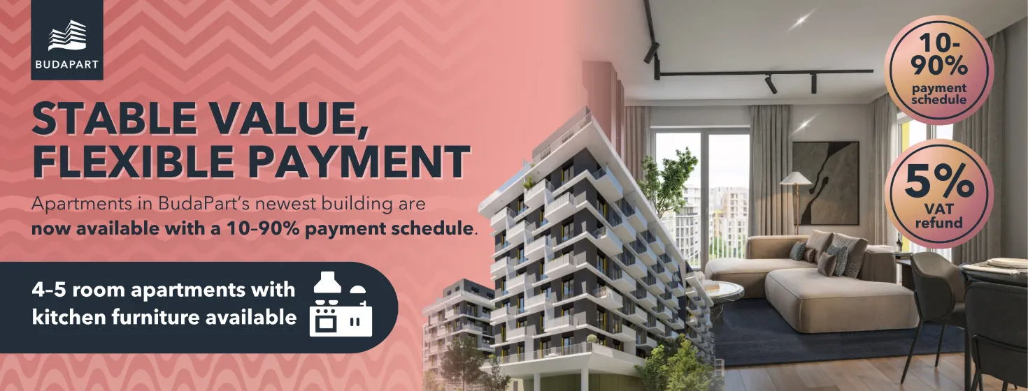 More Favourable Payment Schedule and Reclaimable 5% VAT at Our BudaPart Residential ‘I’ Building