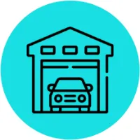 Teremgarázs, elektromos kiállással igény szerint